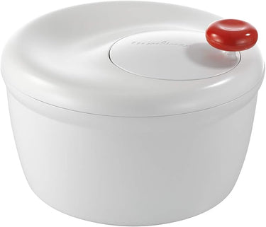 Moulinex Escurridor K10101 Escurridor para ensaladas y verduras con manivela, diseño Innovador con rejilla de evacuación de agua y bol-ensaladera, eficaz y fácil de usar con el asa de tirar